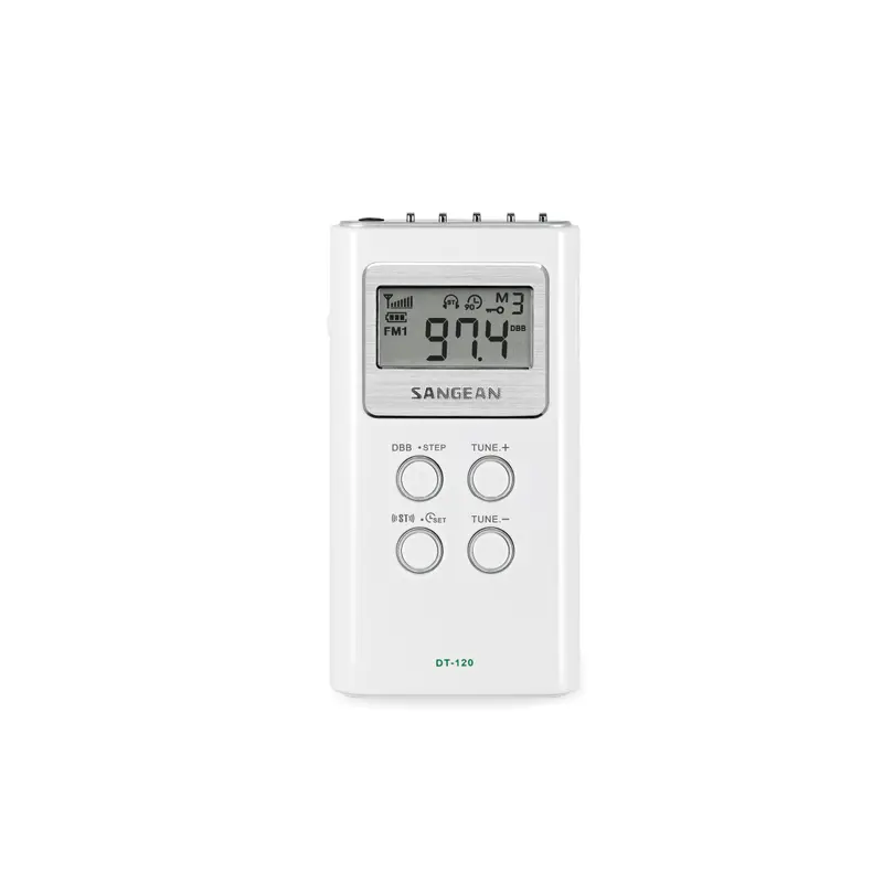 Sangean DT-120 AM / FM-Stereo Pocket Radio - White