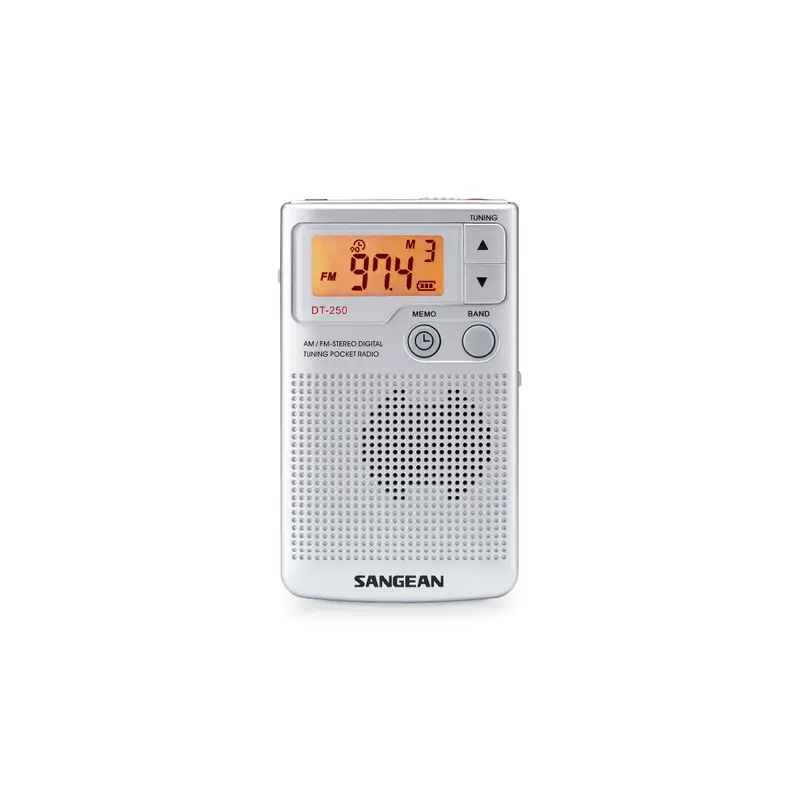 Sangean DT-250 AM / FM-Stereo Pocket Radio - Silver