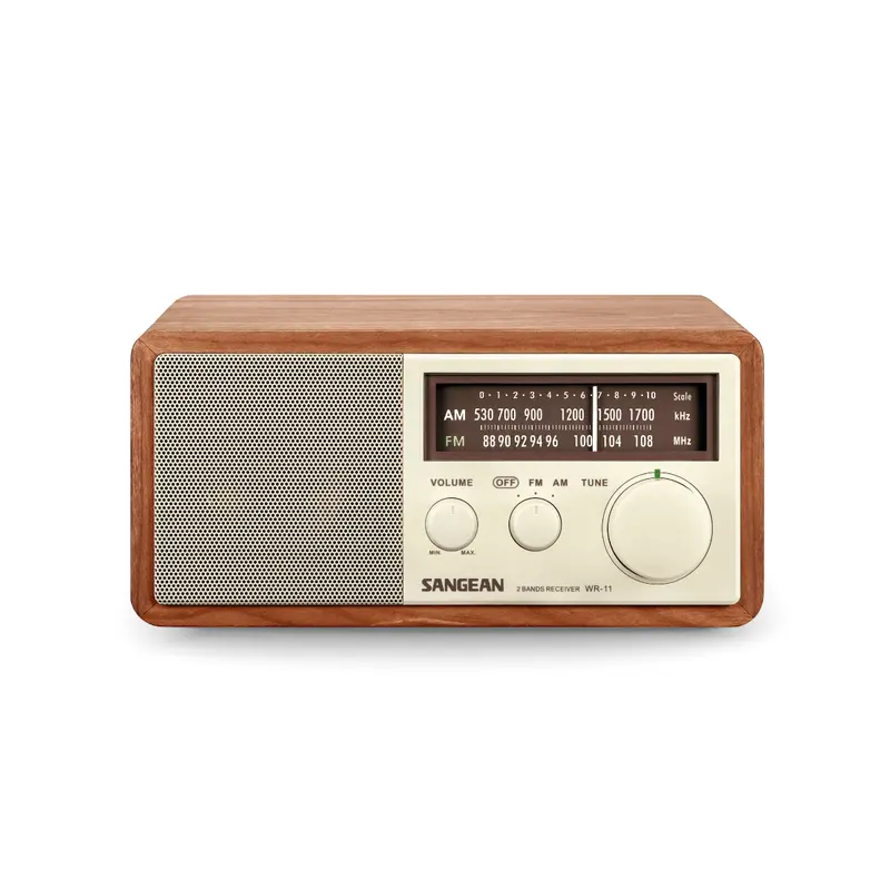 Sangean WR-11 AM / FM Wooden Cabinet Radio - Walnut