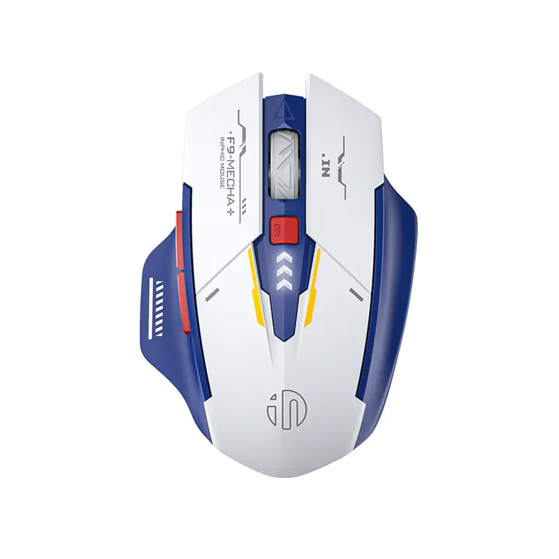 Inphic F9 2.4G Wireless Office Mouse with Silent Clicks - Blue/White