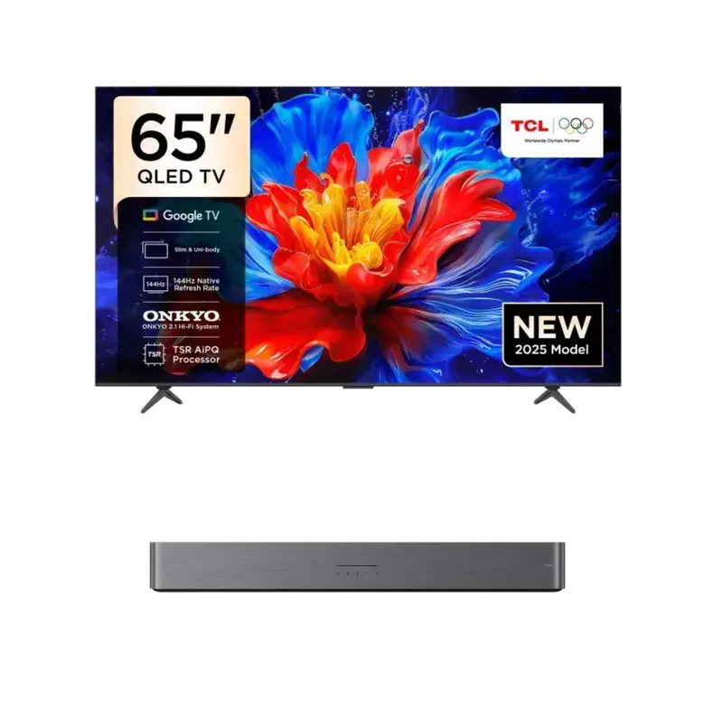 TCL 65P8K QLED TV - 65" + Free TCL S45H Soundbar