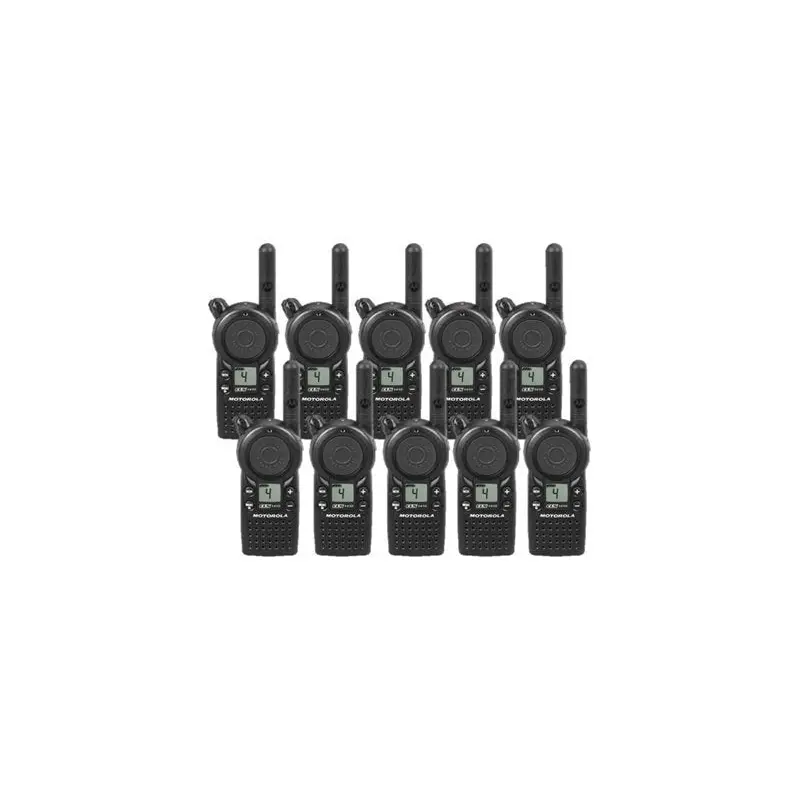 10 Pack of Motorola CLS1410 Two Way Radio Walkie Talkies (UHF)