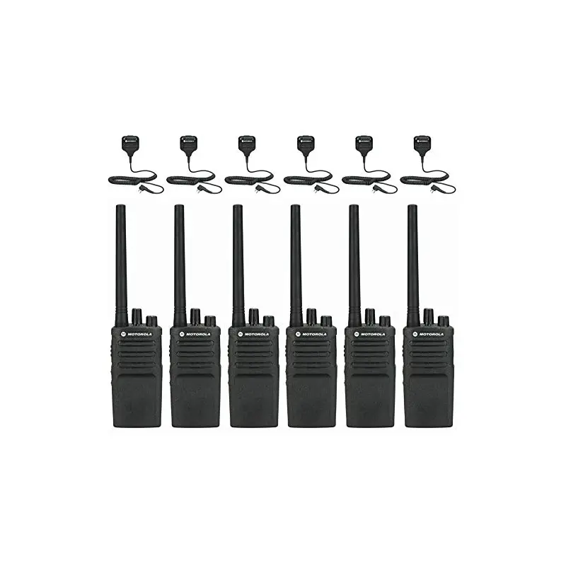 6 PACK Motorola RMV2080 Business Two-Way Radios Walkie Talkies w/ Speaker Mics
