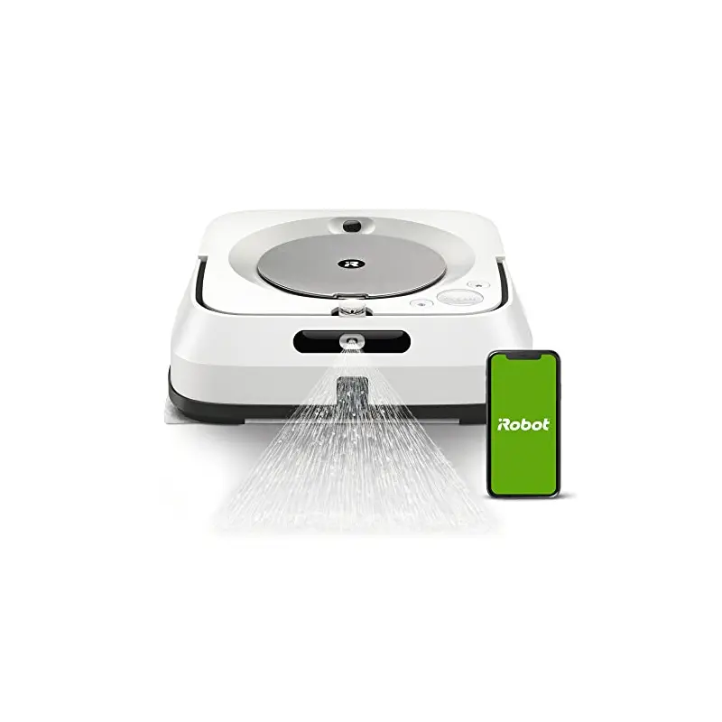 iRobot Braava Jet M6 (6110) Ultimate Robot Mop- Wi-Fi Connected, Precision Jet Spray, Smart Mapping, Works with Alexa, Ideal for Multiple Rooms, Recharges and Resumes, White, Braava M6