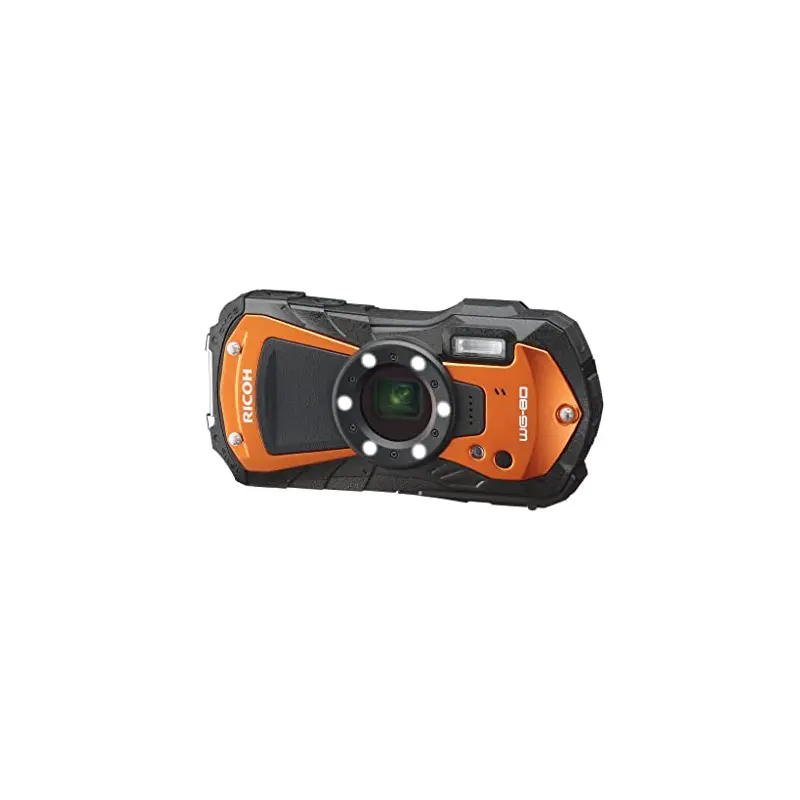 Ricoh WG-80 Orange Waterproof Digital Camera Shockproof Freezeproof Crushproof