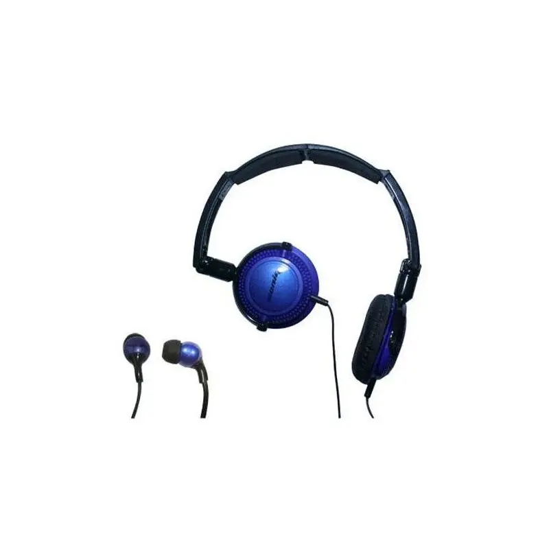 Soniq KABOOM! Headphone/Earphone Combo Pack - Blue