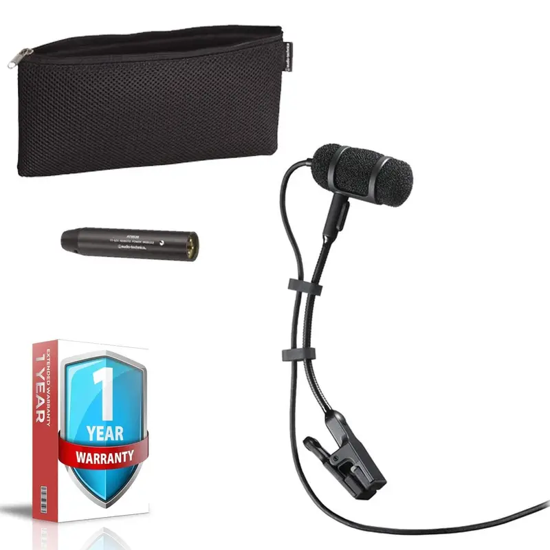 Audio-Technica Pro 35 Cardioid Clip-On Microphone - Includes - 1-Year Extended Warranty