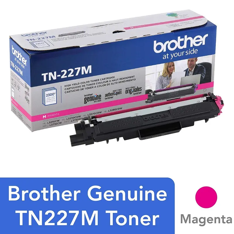 Brother Genuine TN227M, High Yield Toner Cartridge, Replacement Magenta Toner, Page Yield Up to 2,300 Pages, TN227, Amazon Dash Replenishment Cartridge