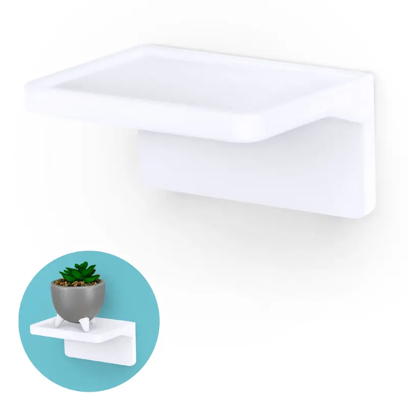 4.4" Adhesive Floating Shelf (UM155) for Cameras, Baby Monitors, Plants & More (113mm x 83mm / 4.4 x 3.2)