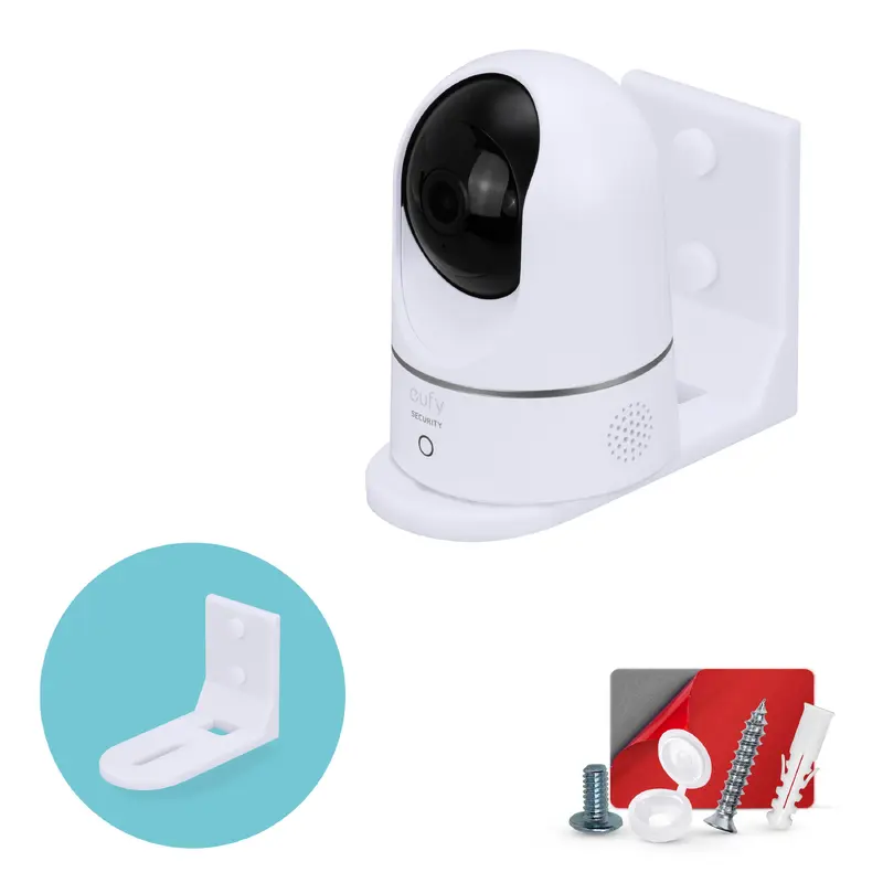 Adhesive Baby Monitor Camera Wall Mount Holder Shelf for Eufy, Wyze, Nanit, Infant Optics, Wansview, Blink, TP Link, Kasa, Ring & More, Easy To Install Security Bracket, Reduce Blind Spots & Clutter (