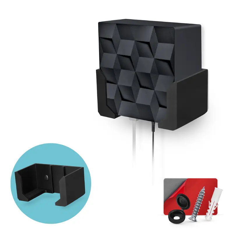 Screwless Wall Mount For Netgear Nighthawk MK62 Router, Strong VHB Adhesive, Easy to Install Holder, Reduce Interference & Increase Range, Stick On & Screw-in Mounting