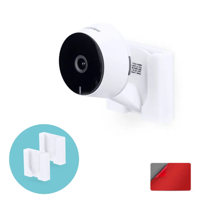 Wall Mount for LaView LV-PWF1 1080P HD Indoor Camera, Adhesive Security Cam Holder Bracket, Reduce Blind Spots & Clutter, Adhesive & Screw-In Mounting