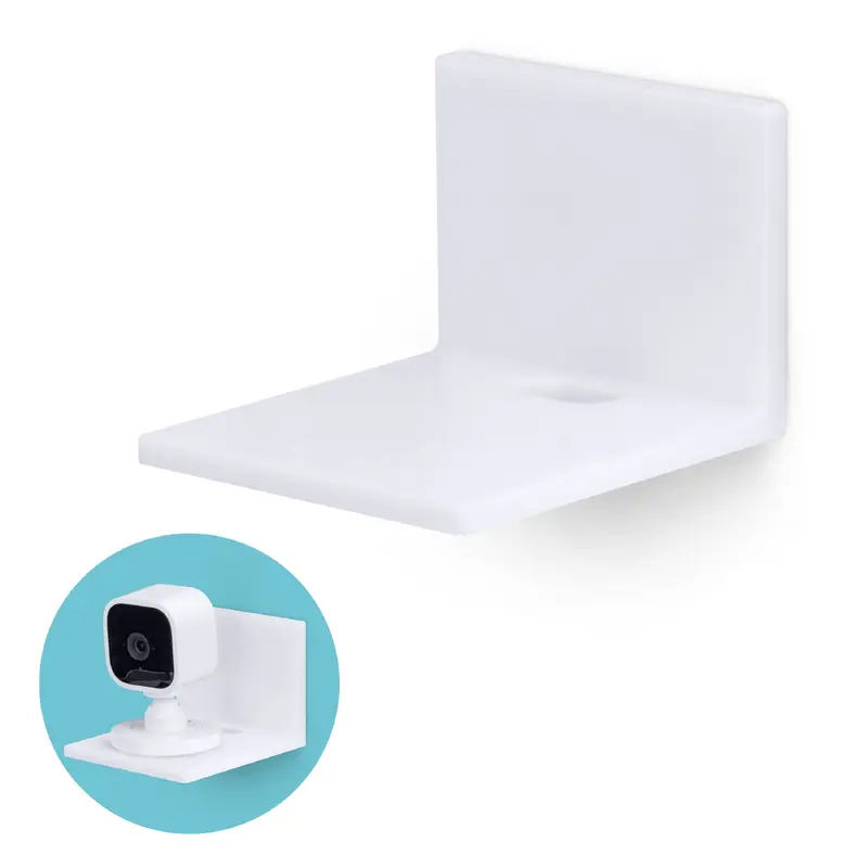 3.5 Small Floating Shelf Speaker & Camera Stand, Self Adhesive, No Screws Wall Mount For Cameras Baby Monitors Webcams