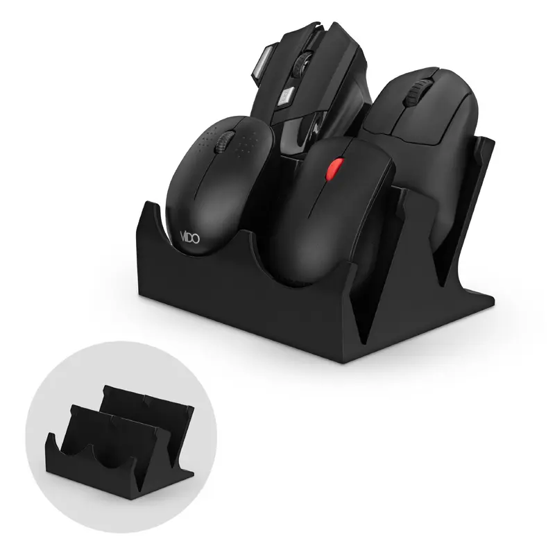 Desktop Quad PC Mouse Stand Holder for Gaming & Office Mice From Logitech, Razer, Corsair & More