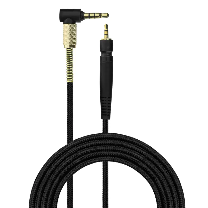 Replacement Audio Cable Compatible with Sennheiser GSP300, GSP350, GSP600  Braided Nylon Cord, 3.5mm Right-Angle & 2.5mm Gold Plated Jacks