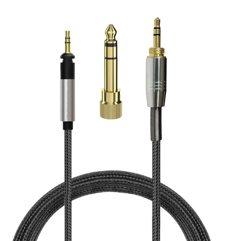 Replacement Cable for Sennheiser HD518, HD558, HD598Cs, HD598, HD599, HD569 & HD579 headsets, With  (6.35mm) Audio Adapter - 2M / 78