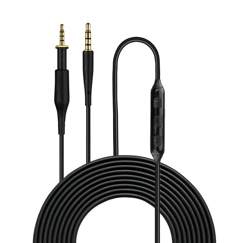Replacement Audio Cable Compatible with AKG K430 K450 K451 K452 K480 & Q460  In-Line Remote w/ Mic, Volume, Play/Pause  1.5m/60