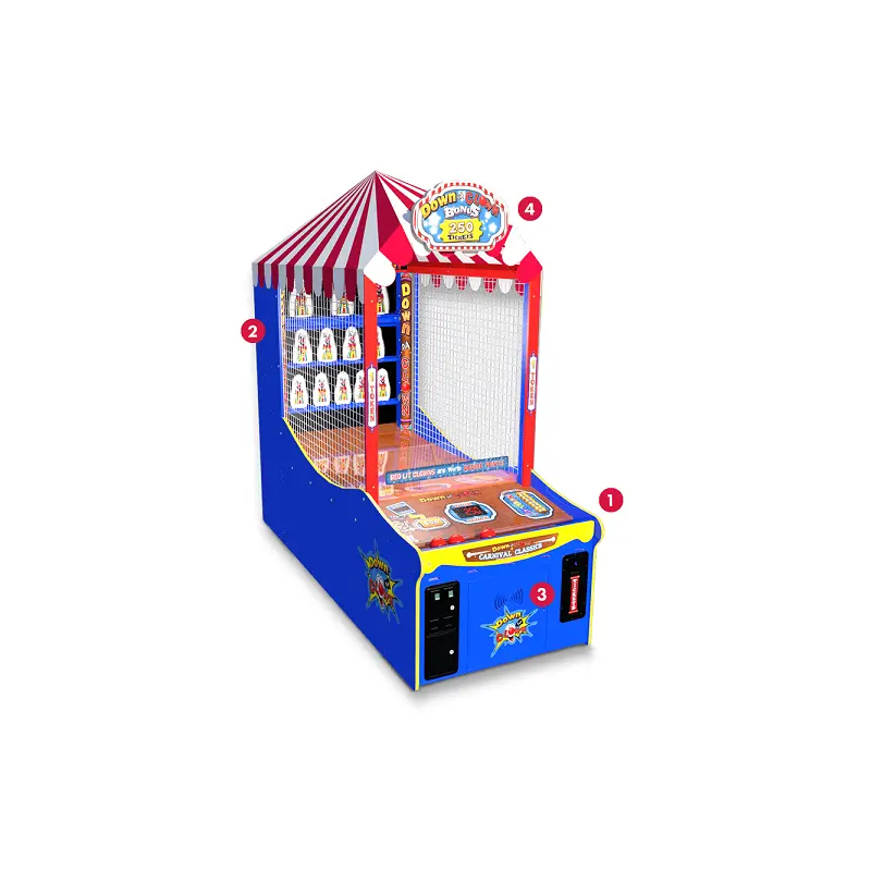 Down The Clown Ticket Arcade Game