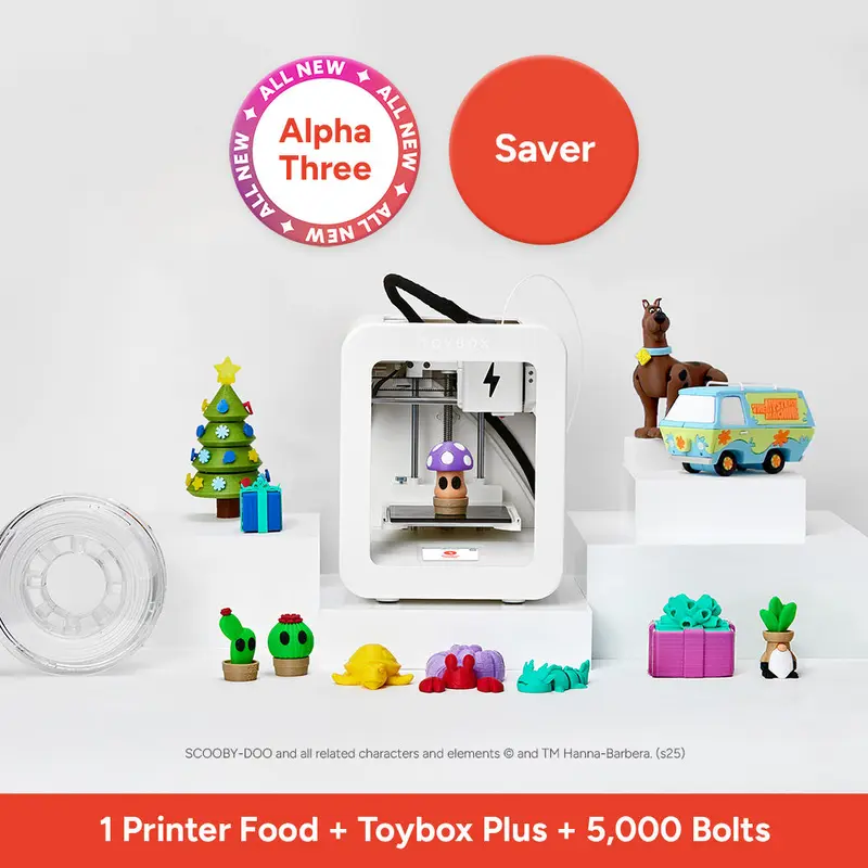 Toybox Alpha Three Saver 3D Printer Bundle