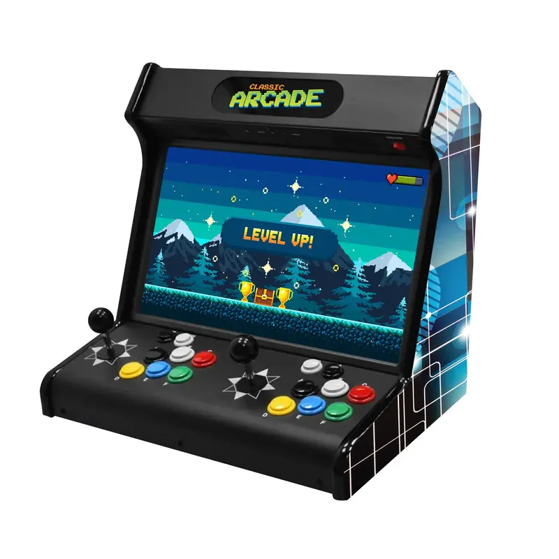2P Mini 18.5" LCD Tabletop Arcade Machine with 23,000 Modern and Classic Games | HDMI Compatible | Add Games via SD Card