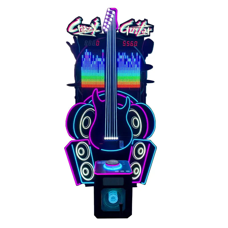 Crazy Guitar  Neon Light High Striker Hammer Arcade