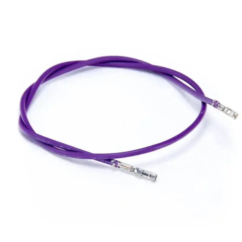 Purple 22awg Wire, 2 x .100 female header, 25cm