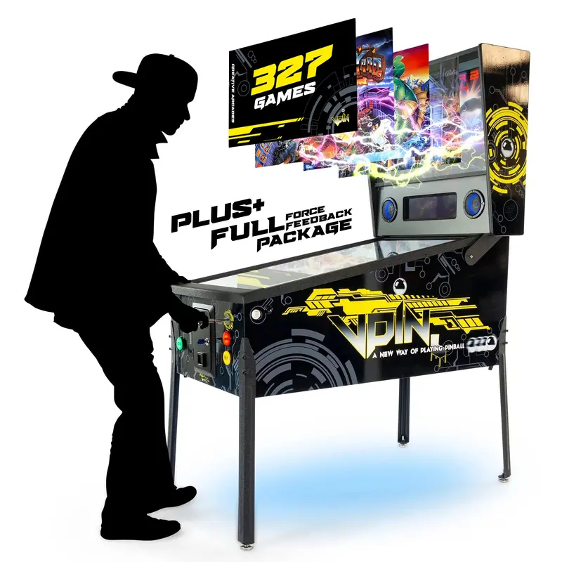 TR2 Virtual Pinball Machine | Full Force Feedback Package | 327 Games