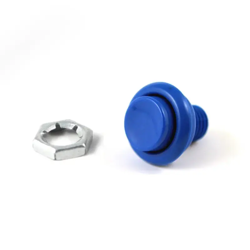 Cabinet Flipper Button 1 1/8" Blue