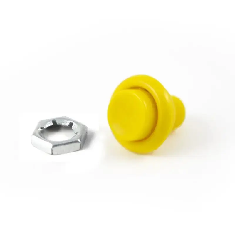 Cabinet Flipper Button 1 1/8" Yellow