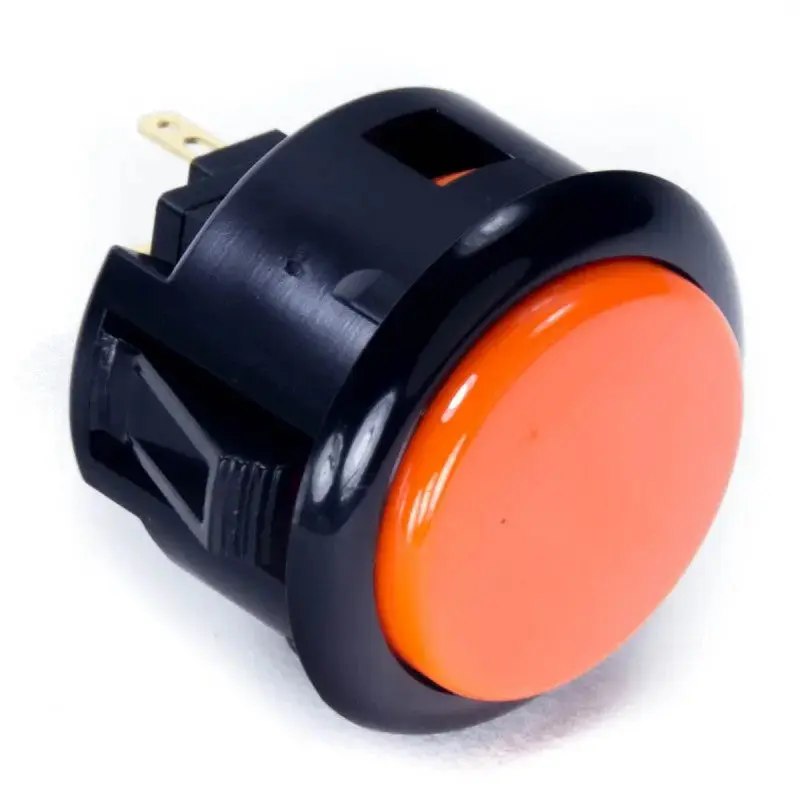 Sanwa OBSF-30 Snap-in Button - Black & Orange