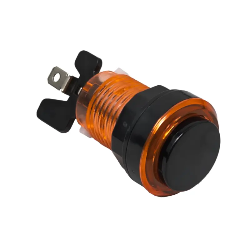 Paradise LED Button with Smoke Plunger - Translucent Orange