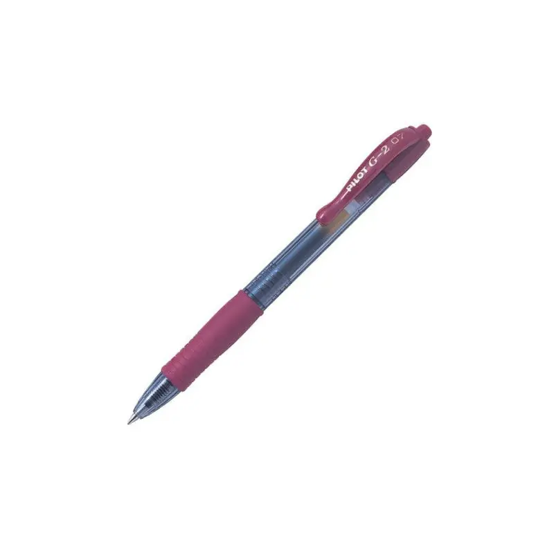 Pilot G2 Retractable Gel Ink Pen Fine 0.7mm - Dark Red