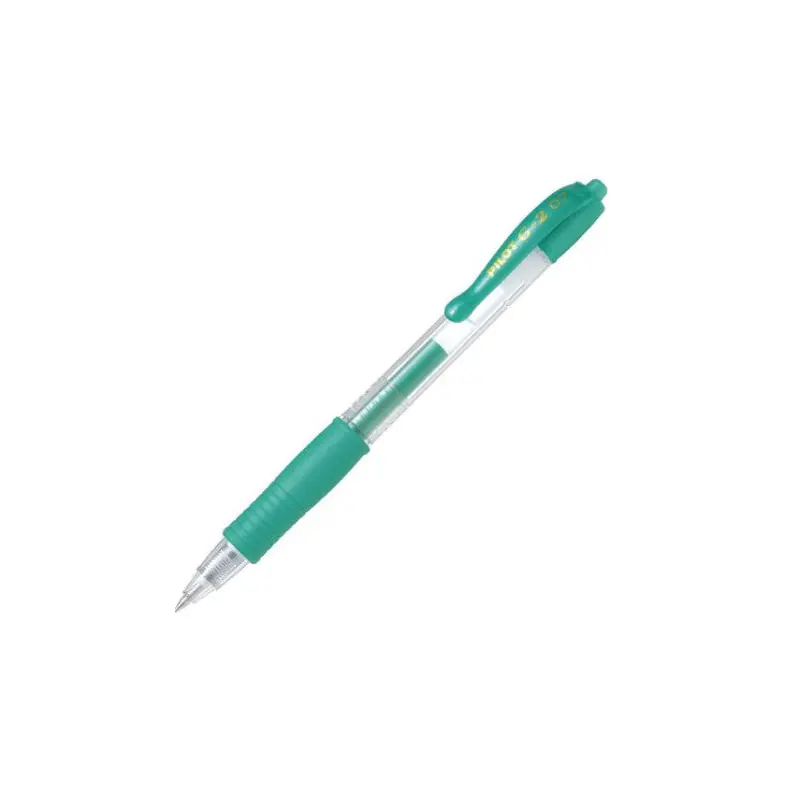 Pilot G2 Retractable Gel Ink Pen Fine 0.7mm - Metallic Green