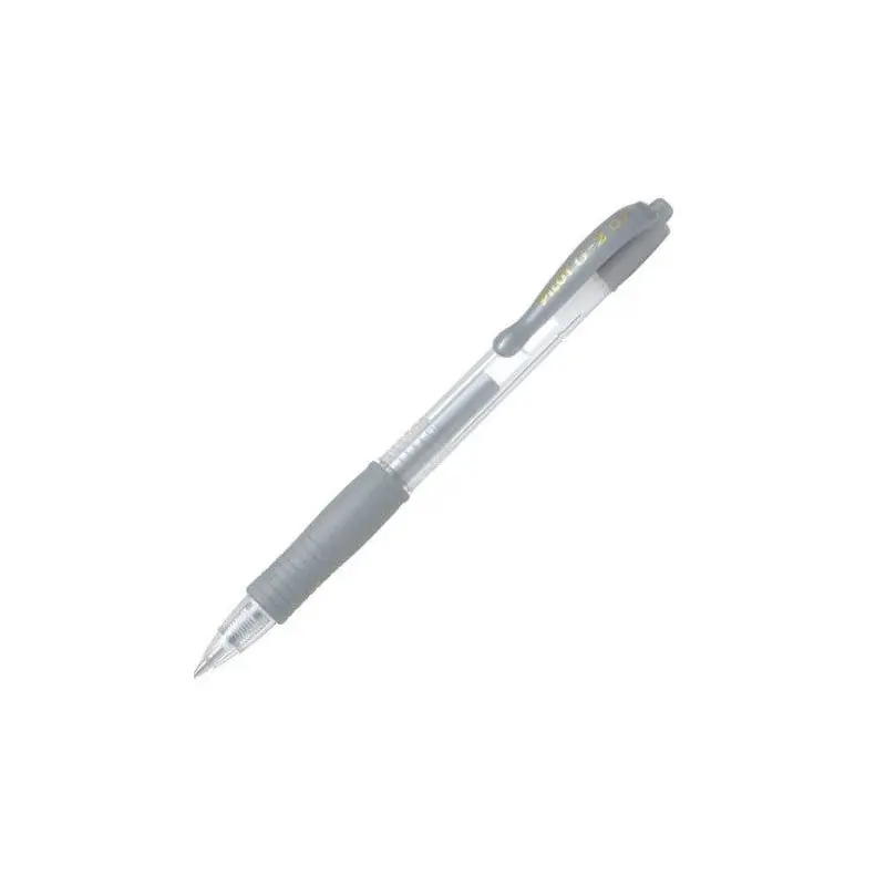 Pilot G2 Retractable Gel Ink Pen Fine 0.7mm - Metallic Silver