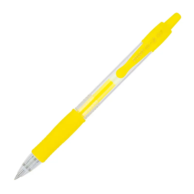 Pilot G2 Retractable Gel Ink Pen Fine 0.7mm - Neon Yellow