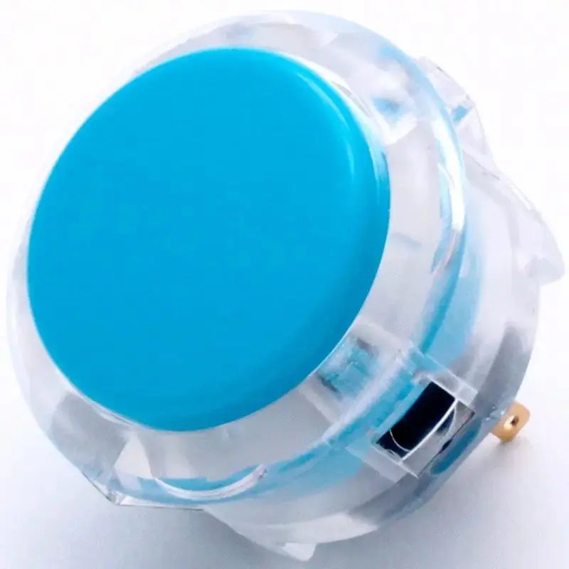 Sanwa OBSC-30 Snap-in Button - Clear White & Blue Plunger
