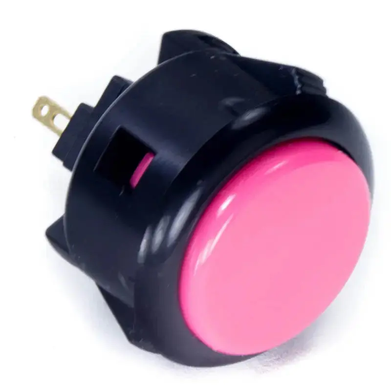 Sanwa OBSF-30 Snap-in Button - Black & Pink