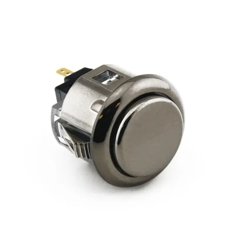 Sanwa OBSJ-24 Snap-in Button - Metallic Gun Metal