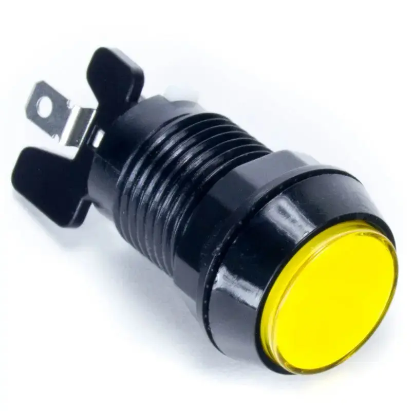 Paradise LED Button - Black and Yellow