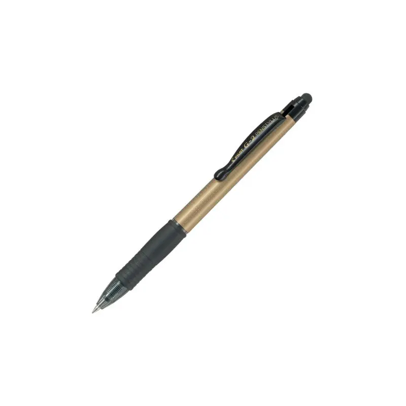 Pilot G2 PenStylus Retractable GEL Rollerball 0.7 - Gold Barrel
