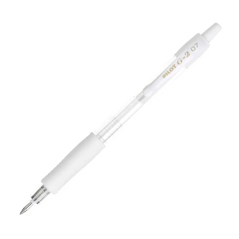 Pilot G2 Retractable Gel Ink Pen Fine 0.7mm - Pastel White