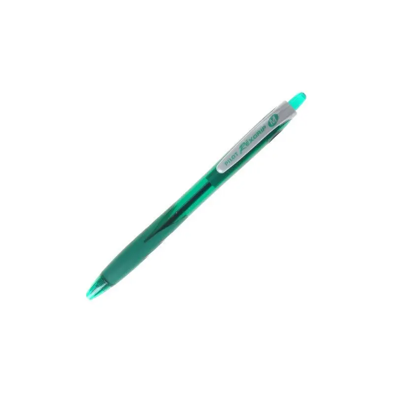 Pilot Rexgrip Medium Ballpoint Pen - Green Ink