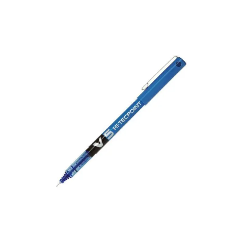 Pilot V5 Hi-Tecpoint Liquid Ink Rollerball FINE Tip - Blue Ink