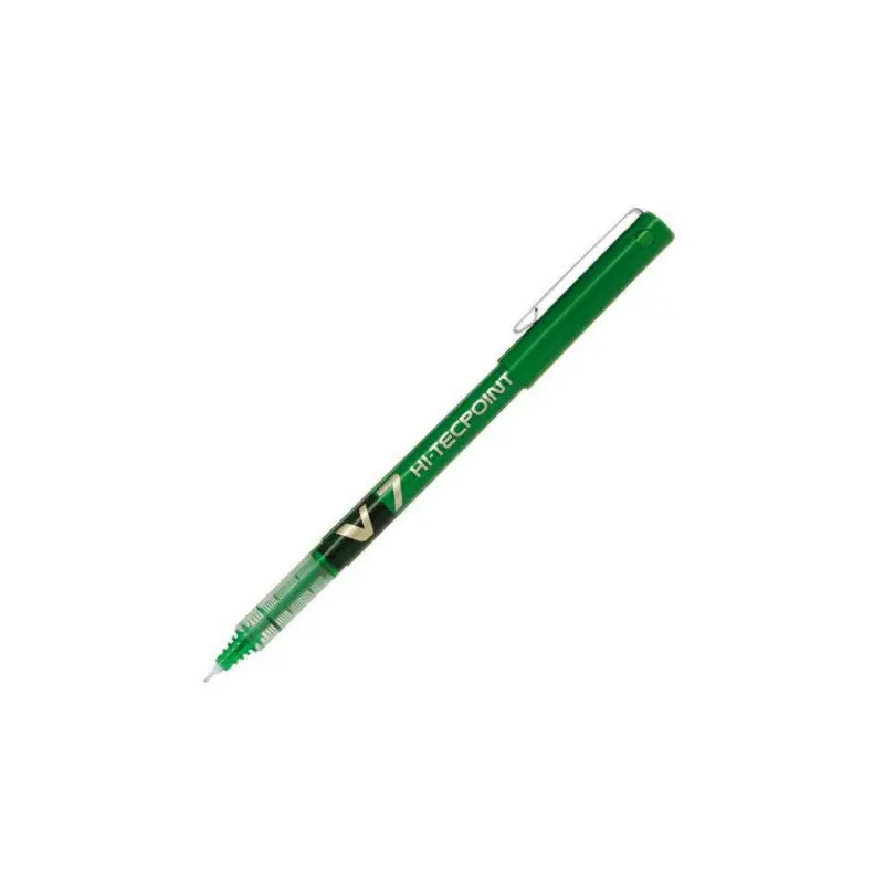 Pilot V7 Hi-Tecpoint Liquid Ink Rollerball FINE Tip - Green Ink