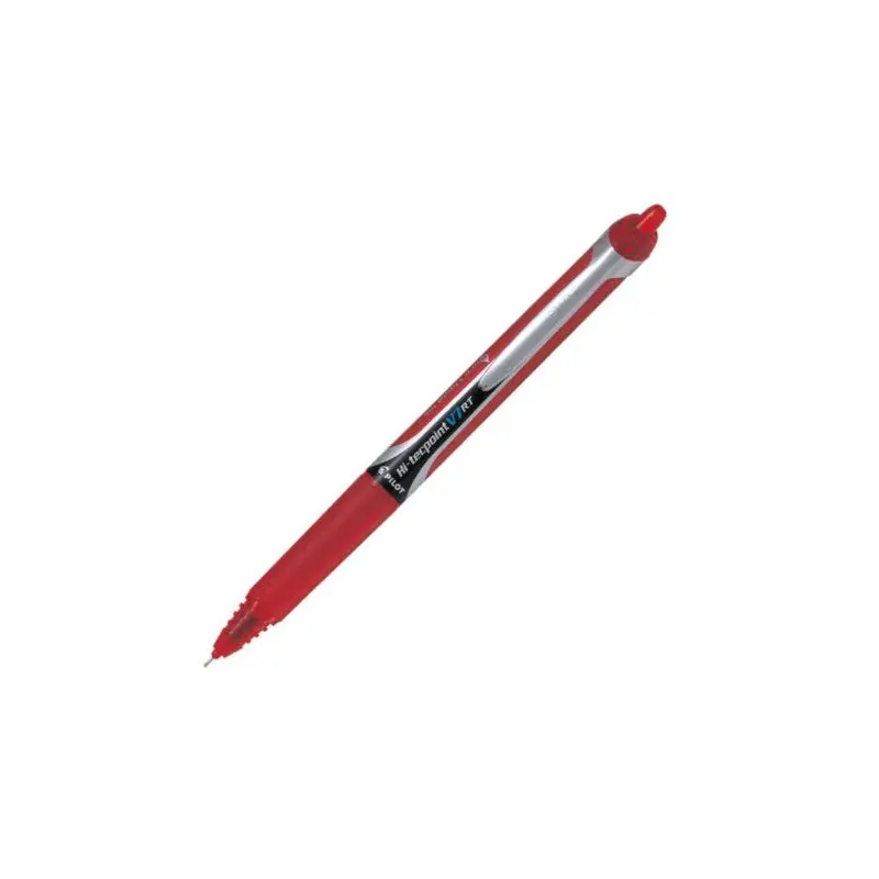 Pilot V7 Hi-Tecpoint Retractable Medium Rollerball Pen - Red Ink