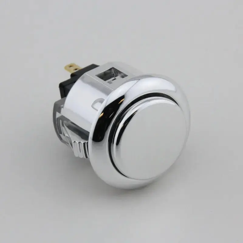 Sanwa OBSJ-24 Snap-in Button - Metallic Silver