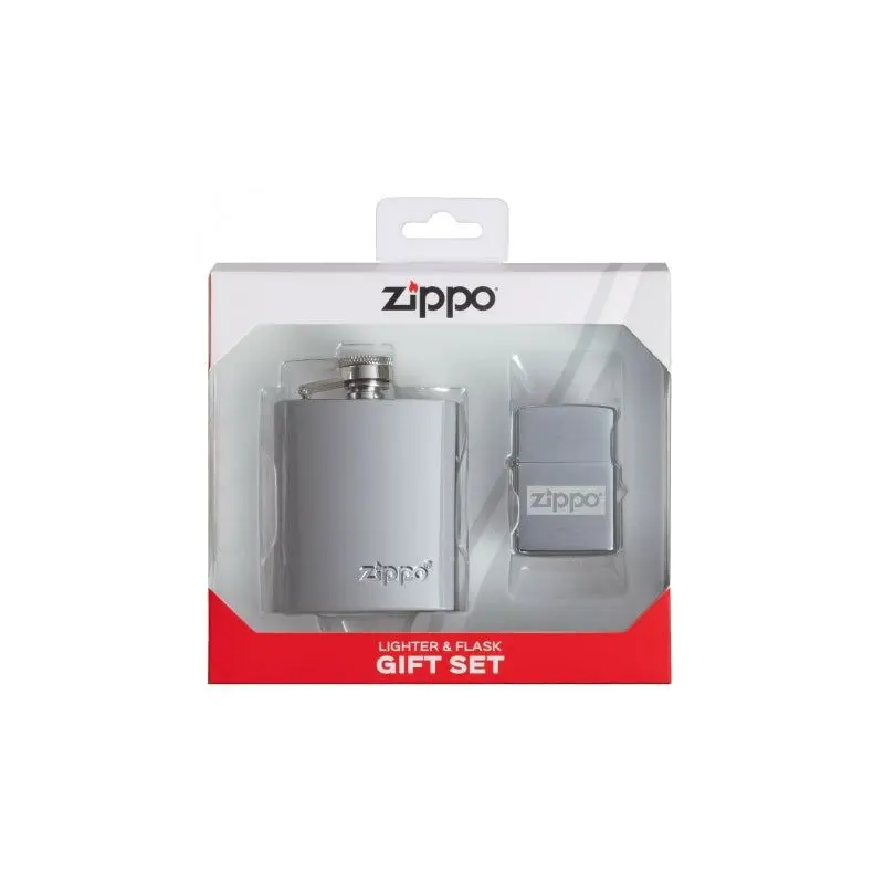 Zippo Design Lighter & Flask Set