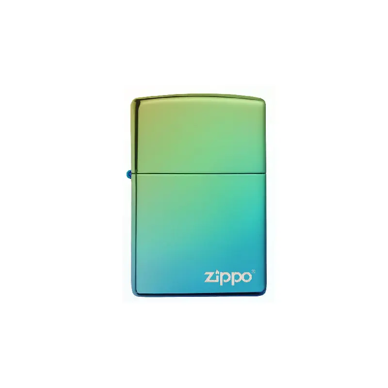 Zippo Teal High Polish Logo