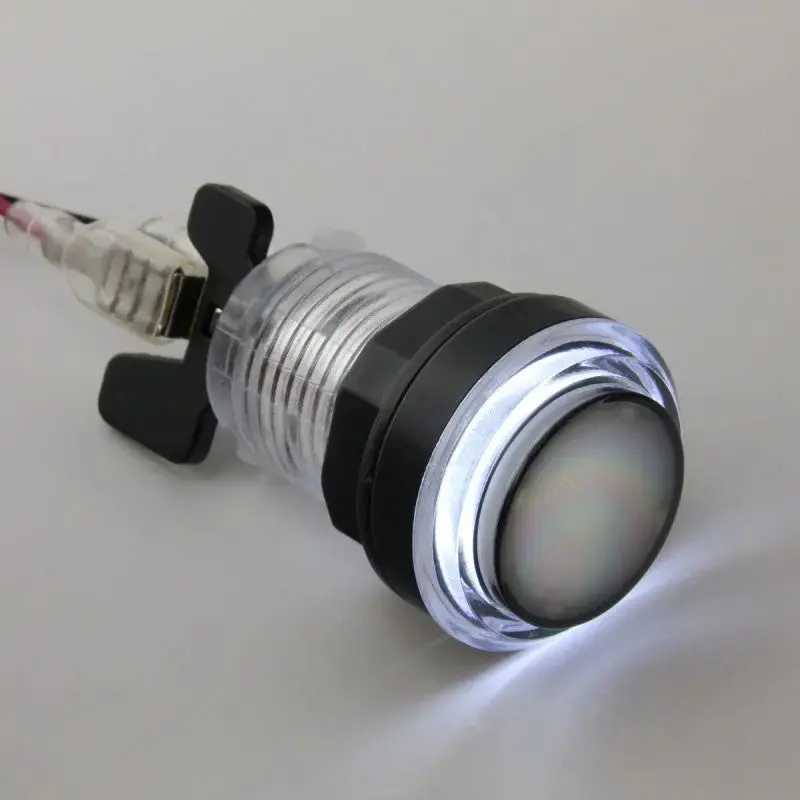 Paradise LED Button with Smoke Plunger - Translucent White