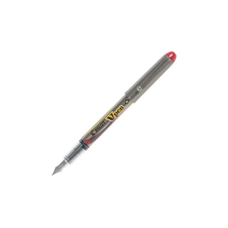 Pilot V Pen Disposable Medium Fountain Pen - Red